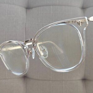 Zenni Optical Women Eyeglasses Frame Gold/Clear Tone Glasses Eyewear